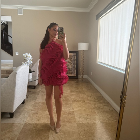 PatBO Pink Ruffled Mini Dress - Picture 4 of 4